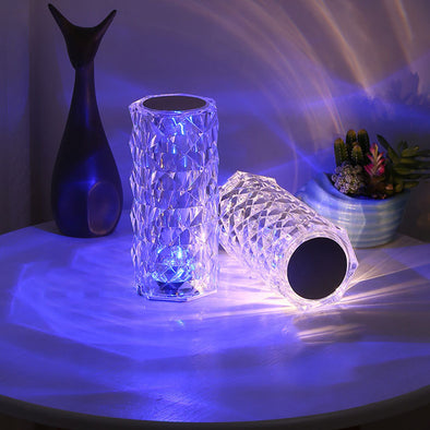 USB Rechargeable Crystal Diamond Lamp with Remote - 16 Colors